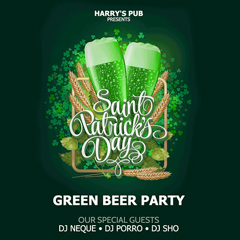 Green Beer Party St. Patrick's Day Invite